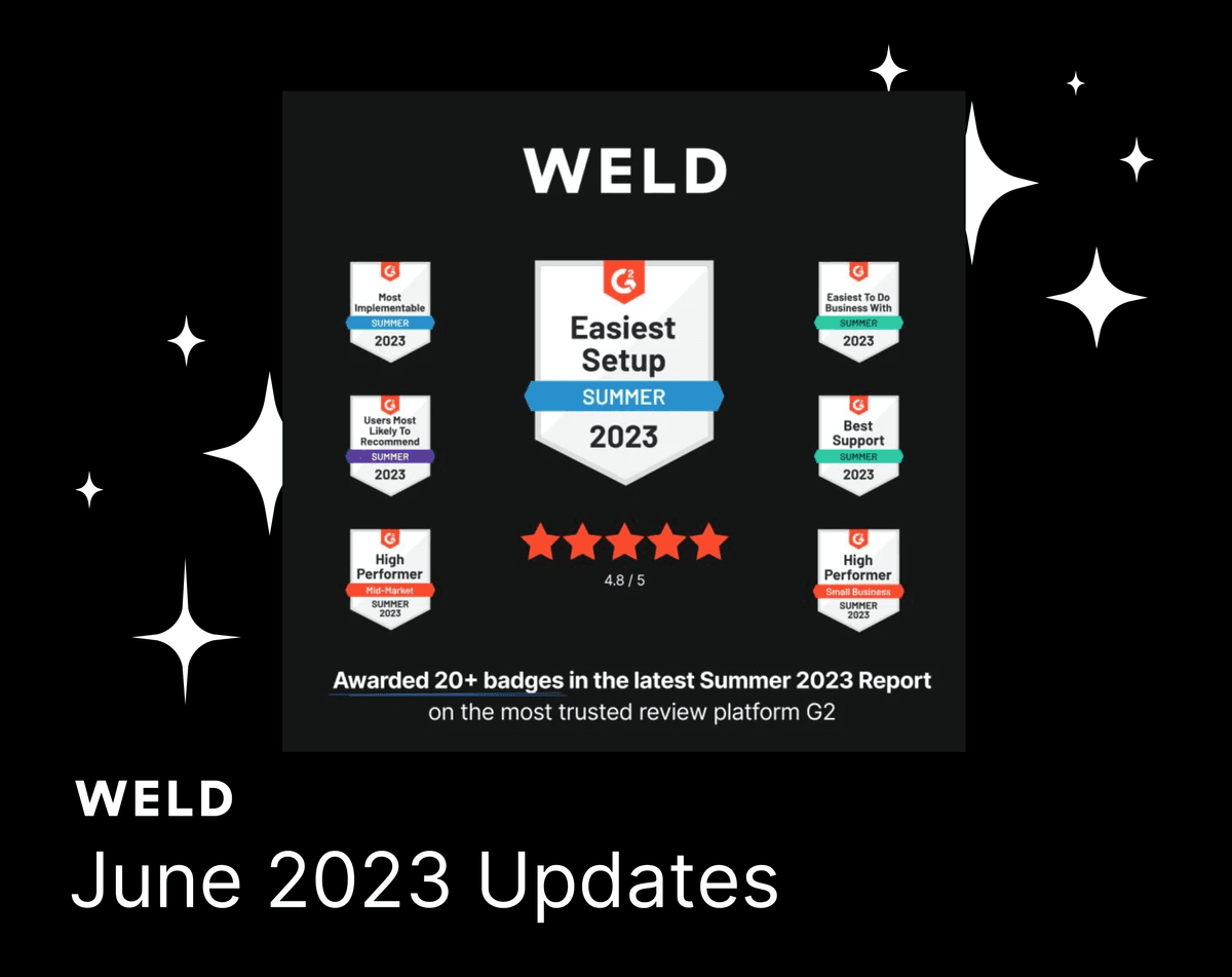 Weld June 2023 Updates image